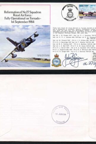 AC14b Reformation No.27 Sqn Fully Operational on Tornado Signed by J.B. Grogan