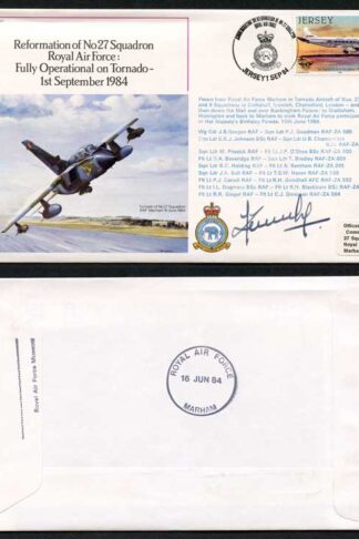AC14c Reformation No27 Sqn RAF Full Operational Tornado Signed by Sir T. Kenned