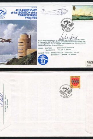 AC18c 40th Ann of the Liberation of the Channel Islands Signed by Leslie Sniel