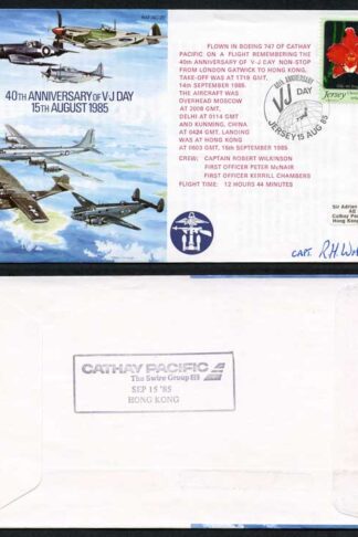 AC20a 40th Ann of V.J Day Signed by Captain Robert Wilkinson