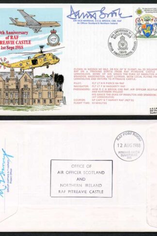AC31c 50th Ann of RAF Pitreavie Castle Signed by AVM D.C.G. Brook