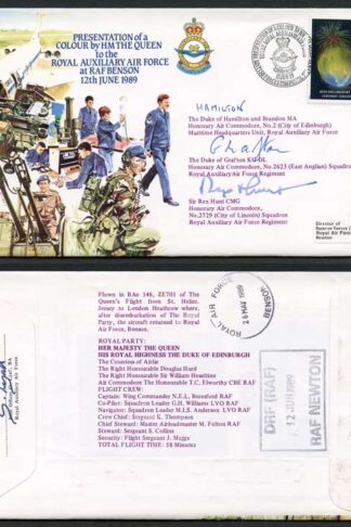 AC37d Royal Auxiliary Air Force Covers Signed Duke Hamilton Grafton Sir Rex Hunt