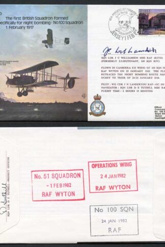 B8c 1st British Sqn Night bombing Signed by J.C. Williamson (N)