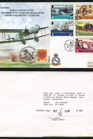 B18d 50th Ann of 1st Flight Production of H.P. Heyford Bearing Set of Jersey (C)