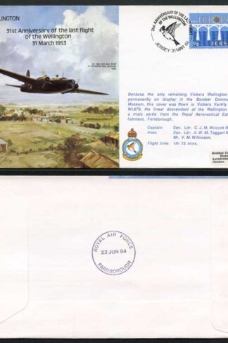B21a 31st Ann Last Flight of the Wellington Standard Cover