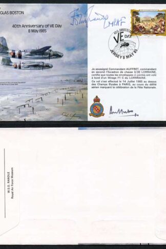 B34c Douglas Boston 40th Anniv of VE Day Signed by Sir John Grandy (D)