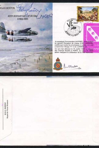 B34c Douglas Boston 40th Anniv of VE Day Signed by Sir John Grandy (E)