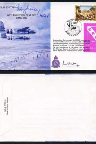 B34c Douglas Boston 40th Anniv of VE Day Signed by Sir John Grandy