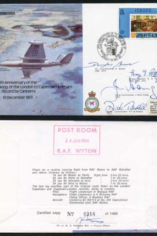 B40c 30th Ann Breaking of London to Capetown and Return Signed by 4 (B)