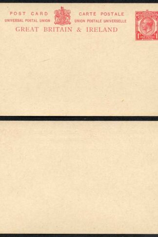 CP72 KGV 1d Postcard Stamp L14 card CF14 size f RARE