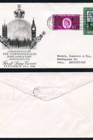 SG629/30 1961 Parliament illustrated FDC Conference Postmark