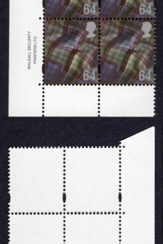 S-WONP64A Scotland Walsall 68p Cyl W1 block of 6
