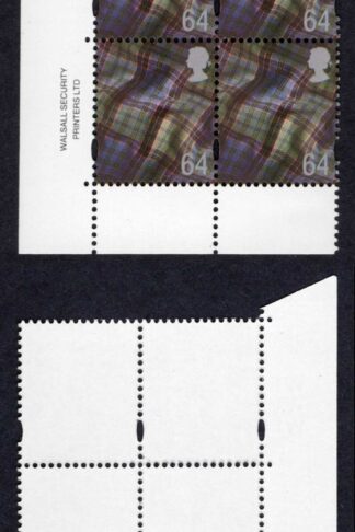 S-WONP64A Scotland Walsall 68p Cyl W1 block of 6