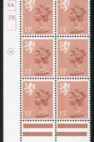 S-JFP13B 13p Chestnut Scotland Waddington LB Cyl 2A/2B Dot FCP/PVA U/M
