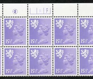 S-JCD15.5A 15.5p Pale Violet Scotland Waddington PCP/PVAD 5A/3B Dot U/M