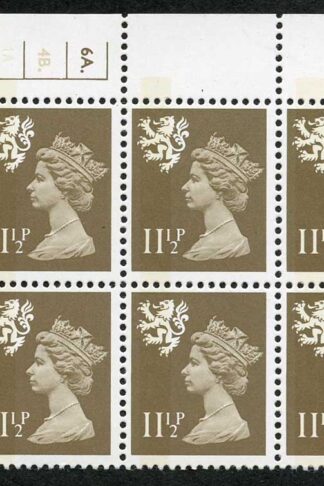 S-JFP11.5A 11.5p Mushroom Scotland Waddington LB Cyl 6A/4B Dot FCP/PVA