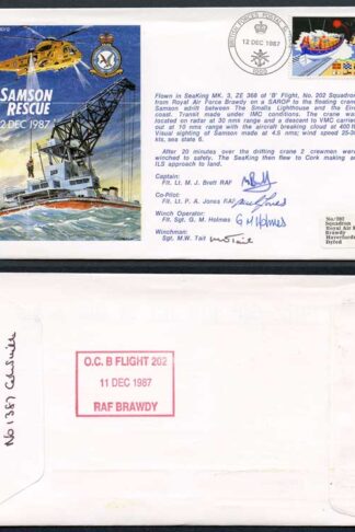 RD12 Samson Rescue Signed by All 4 Members of the Sea Kings Crew