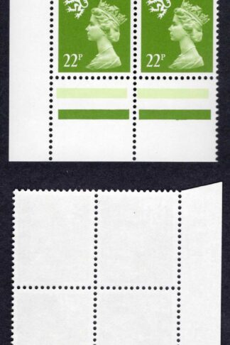 S-JAD22B 22p Yellow Green Scotland Waddington ACP/PVAD Cyl 2A/2B Dot U/M