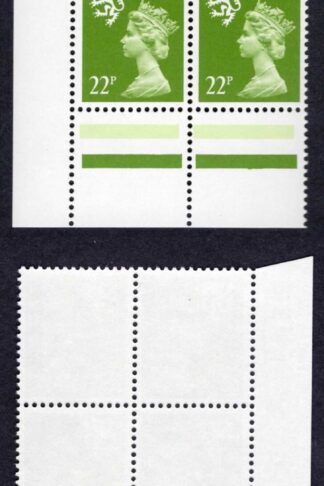 S-JAD22B 22p Yellow Green Scotland Waddington ACP/PVAD Cyl 2A/2B Dot U/M