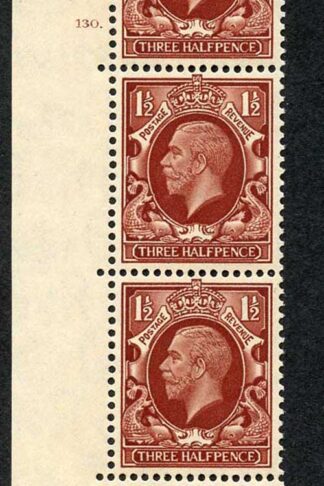 KGV 1 1/2d Photo Control X35 Cy 130 dot (E/I) U/M