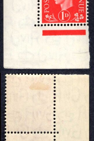 KGVI 1d Dark Colour Control F39 Cylinder 30 (E/I) no dot M/M rare