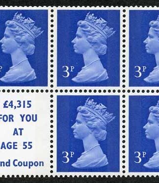 3p DP6 4315 Booklet pane FCP/PVA Perf PAP3 Good Perfs U/M