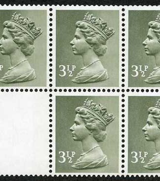 3.5p DP22A 2B Booklet Pane FCP/PVAD Perf P2r Good Perfs U/M