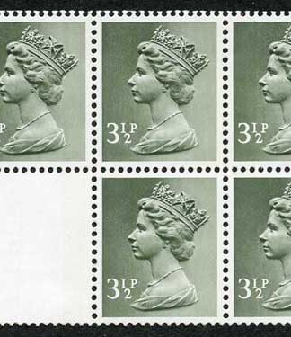 3.5p DP22A 2B Booklet Pane FCP/PVAD Perf P2r Good Perfs U/M