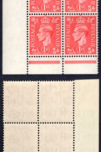KGVI 1d Pale Scarlet Control L42 Cylinder 72 no dot (I/P) M/M RARE