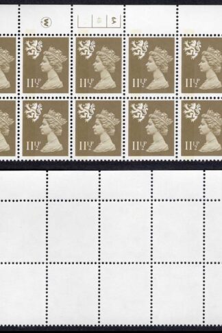 S-JFP11.5A 11.5p Mushroom LB Scotland Waddington LB FCP/PVA 6A/4B No Dot U/M
