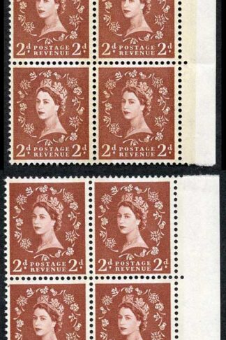 Spec S46A and S46Ad 2d Blue Phos Typo and Photo U/M Blocks of 4 (ebay 15)