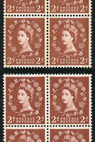 Spec S46A and S46Ad 2d Blue Phos Typo and Photo U/M Blocks of 4 (ebay 2)