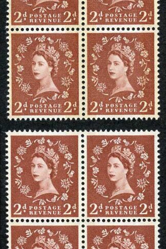 Spec S46A and S46Ad 2d Blue Phos Typo and Photo U/M Blocks of 4 (eBay 6)