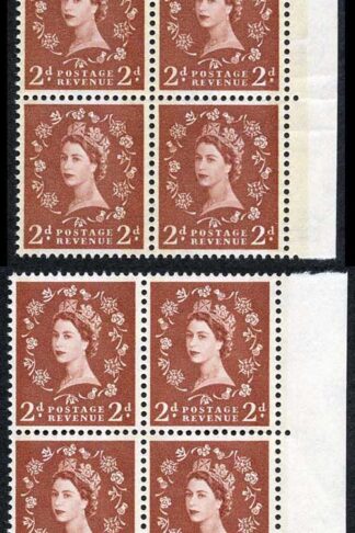 Spec S46A and S46Ad 2d Blue Phos Typo and Photo U/M Blocks of 4 (eBay 10)
