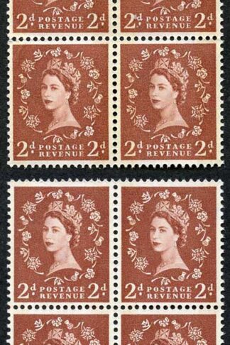Spec S46A and S46Ad 2d Blue Phos Typo and Photo U/M Blocks of 4 (ebay 5)
