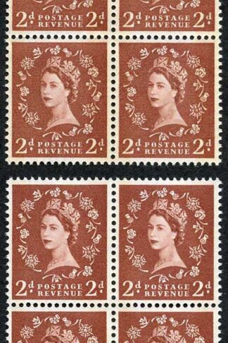Spec S46A and S46Ad 2d Blue Phos Typo and Photo U/M Blocks of 4 (eBay 3)