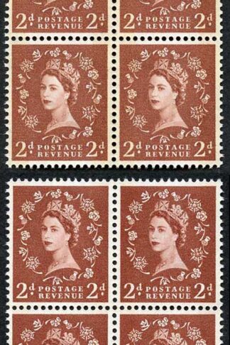 Spec S46A and S46Ad 2d Blue Phos Typo and Photo U/M Blocks of 4 (eBay 4)