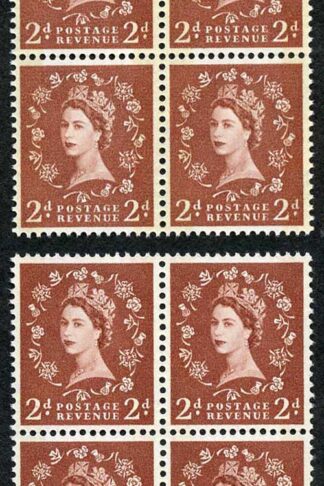 Spec S46A and S46Ad 2d Blue Phosphor Typo and Photo U/M Blocks of 4