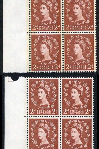 Spec S46A and S46Ad 2d Blue Phos Typo and Photo U/M Blocks of 4 (eBay 14)