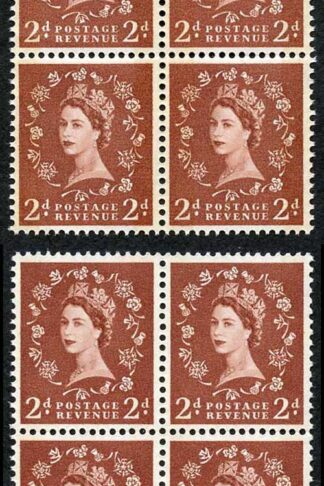 Spec S46A and S46Ad 2d Blue Phos Typo and Photo U/M Blocks of 4 (eBay 1)
