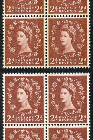 Spec S46A and S46Ad 2d Blue Phos Typo and Photo U/M Blocks of 4 (ebay 8)