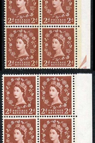 Spec S46A and S46Ad 2d Blue Phos Typo and Photo U/M Blocks of 4 (ebay 16)