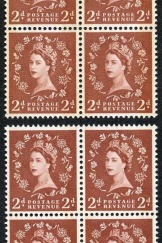 Spec S46A and S46Ad 2d Blue Phos Typo and Photo U/M Blocks of 4 (ebay 9)