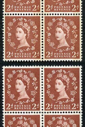 Spec S46A and S46Ad 2d Blue Phos Typo and Photo U/M Blocks of 4 (ebay 11)