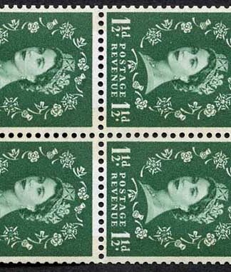 SG612mb 1 1/2d Booklet pane wmk S/way to the right Phosphor U/M Cat 80 pounds