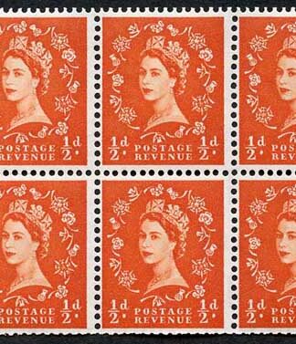 SB4 1/2d Wmk Edward Upright Cylinder E4 Dot Booklet Pane U/M