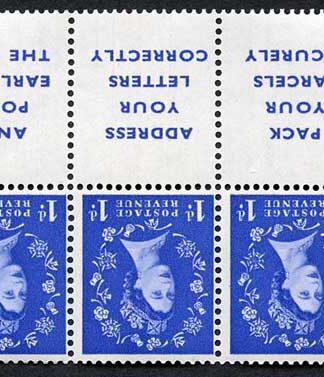 SB29 1d Se-tenant Post Early in the Day Wmk Edward Upright U/M