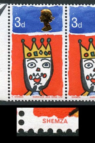 Spec W109c 1966 3d Christmas (Ordinary) with Missing T Variety Pair U/M