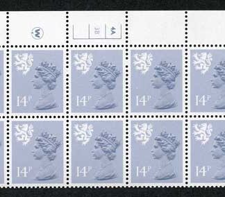 S-JCD14A 14p Steel Blue Scotland Waddington PCP/PVAD 4A/3B No Dot U/M