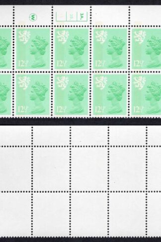S-JFP12.5A 12.5p Light Emerald Scotland Waddington LB FCP/PVA 3A/3B Dot U/M